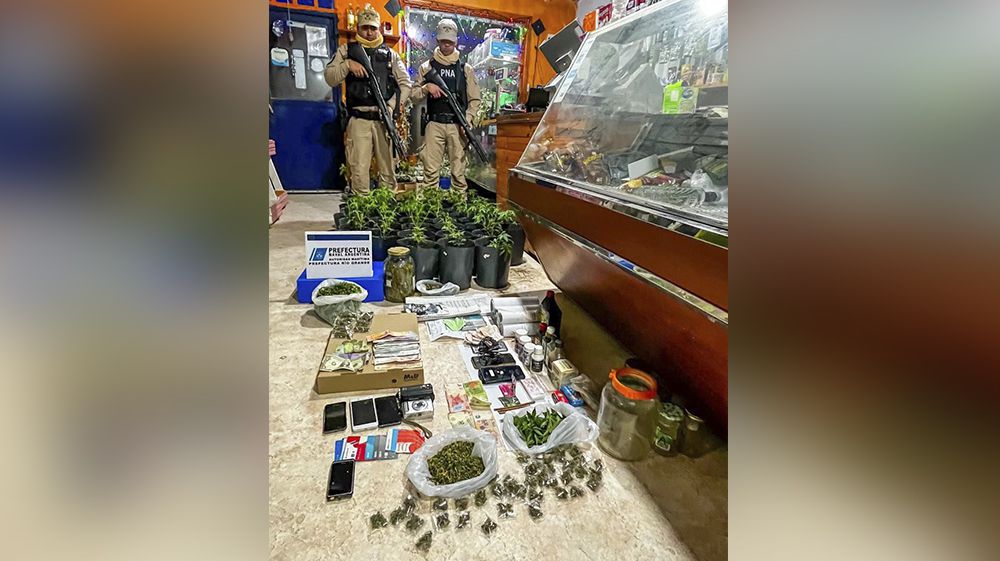Prefectura desbarató un “kiosco” de marihuana en Río Grande