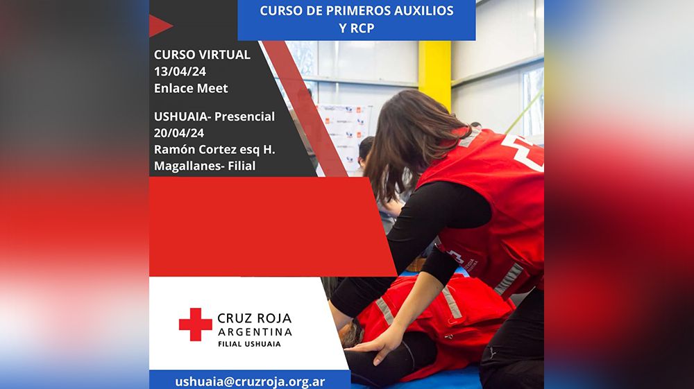 Cruz Roja Ushuaia amplía el acceso a los cursos de Primeros Auxilios