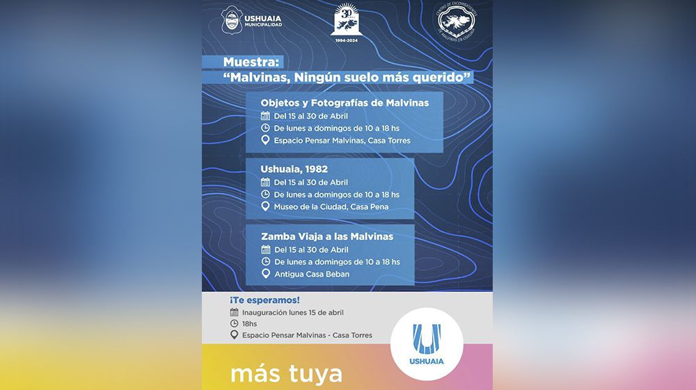 Se presentará la muestra ‘Malvinas, ningún suelo más querido’ hasta el 30 de abril