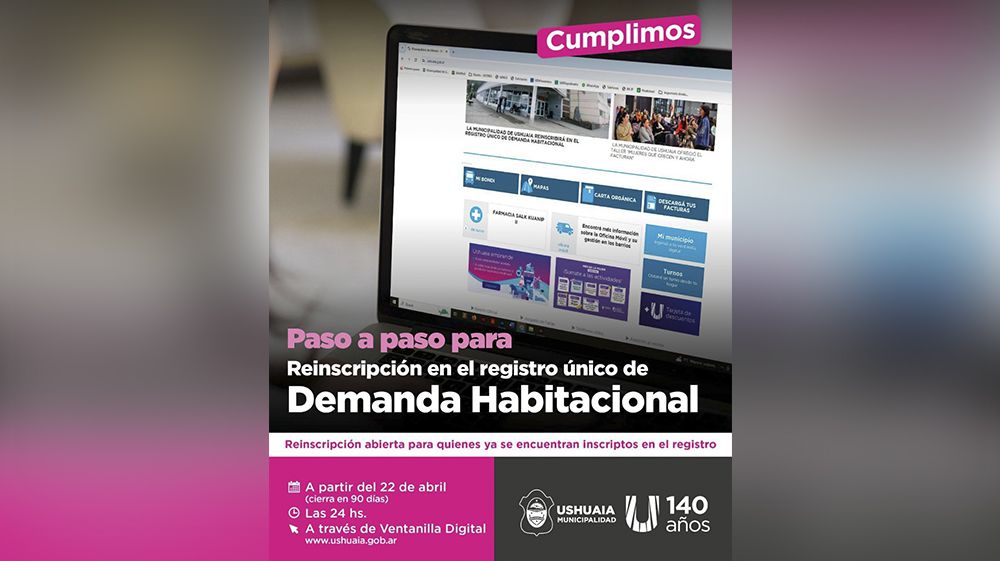 Más de 1.300 personas ya se reinscribieron en el Registro de Demanda Habitacional