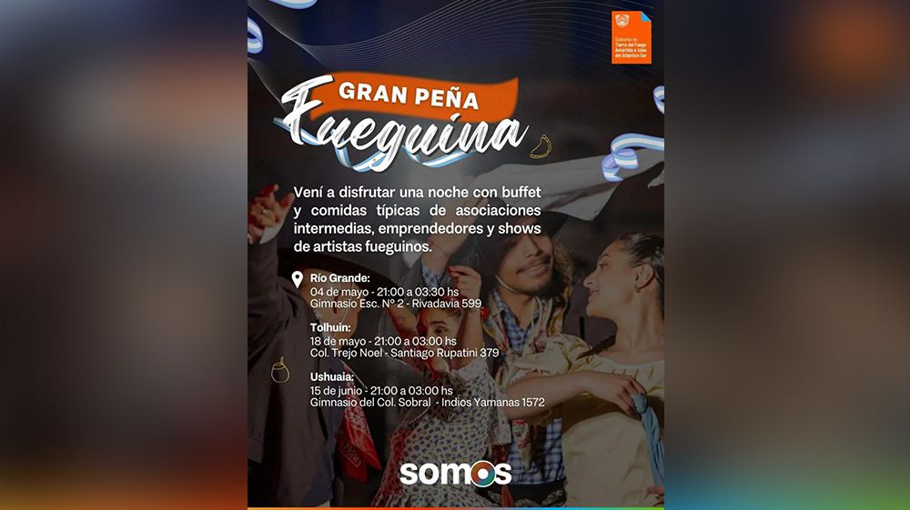 Gobierno realizará la ‘Gran Peña Fueguina’ por el Mes del Trabajador