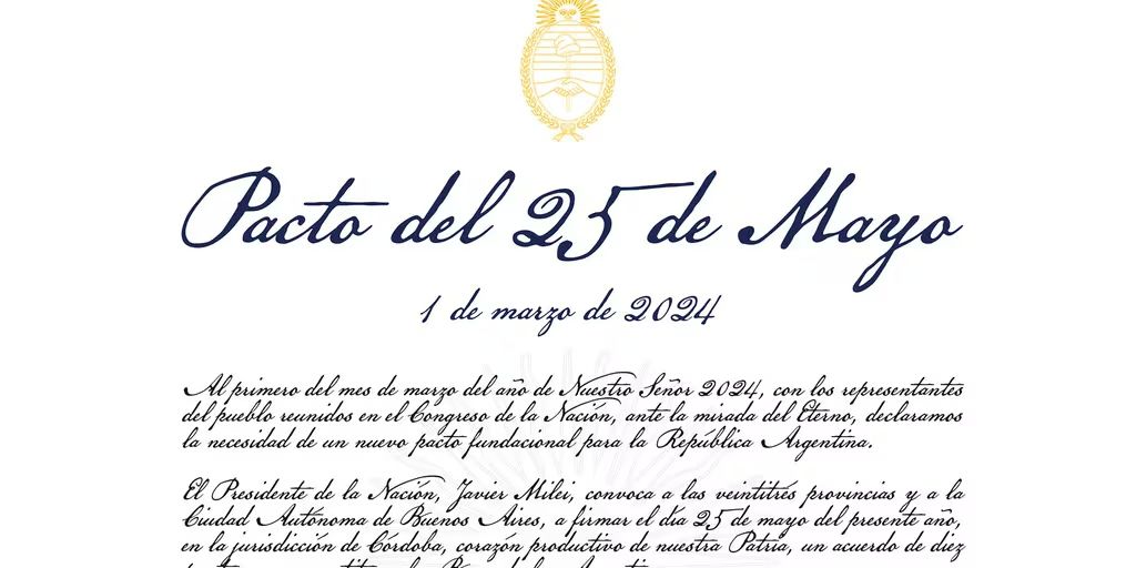 El Gobierno confirmó que habrá pacto de mayo "con o sin Ley Bases"