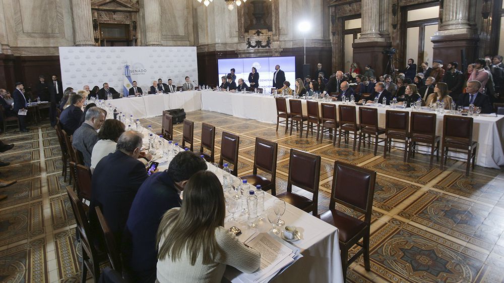 El Senado retomó el tratamiento en comisión de la Ley Bases