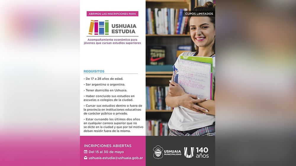 ‘Ushuaia Estudia’: Requisitos para acceder al programa municipal