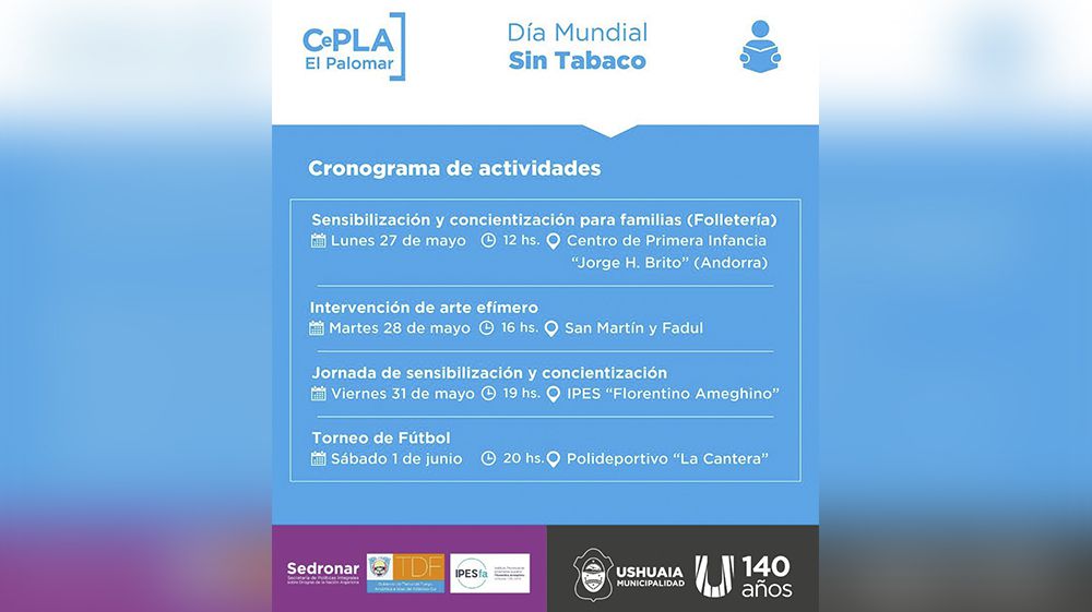 Continúan las actividades de concientización sobre el Día Mundial sin Tabaco