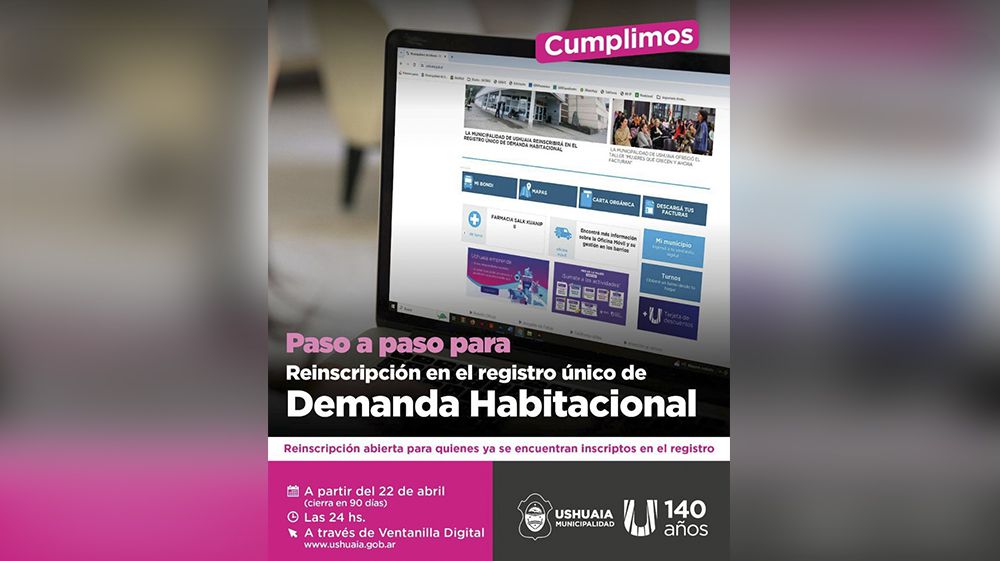 Continúa la reinscripción al Registro Único de Demanda Habitacional