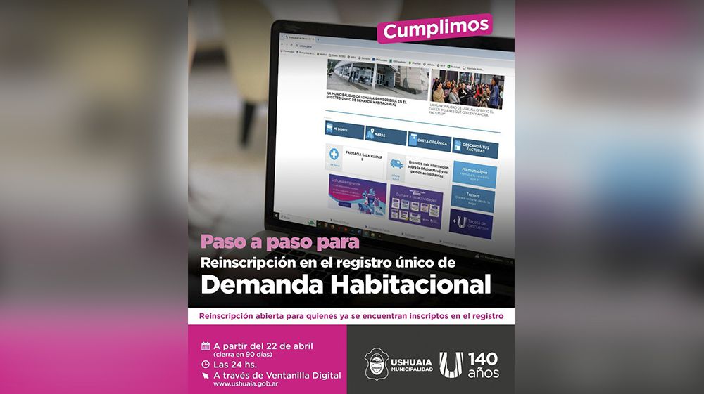 Continúa la reinscripción al Registro Único de Demanda Habitacional