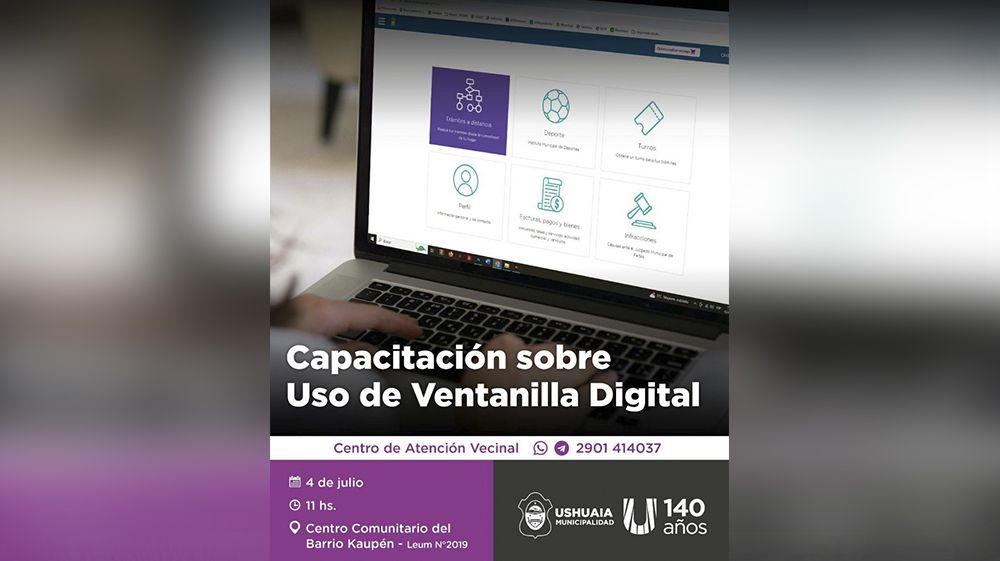 La Municipalidad capacitará a los vecinos sobre el uso de la Ventanilla Digital