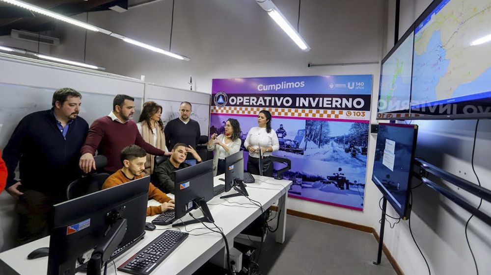 El Intendente visitó el Centro de Coordinación y Monitoreo