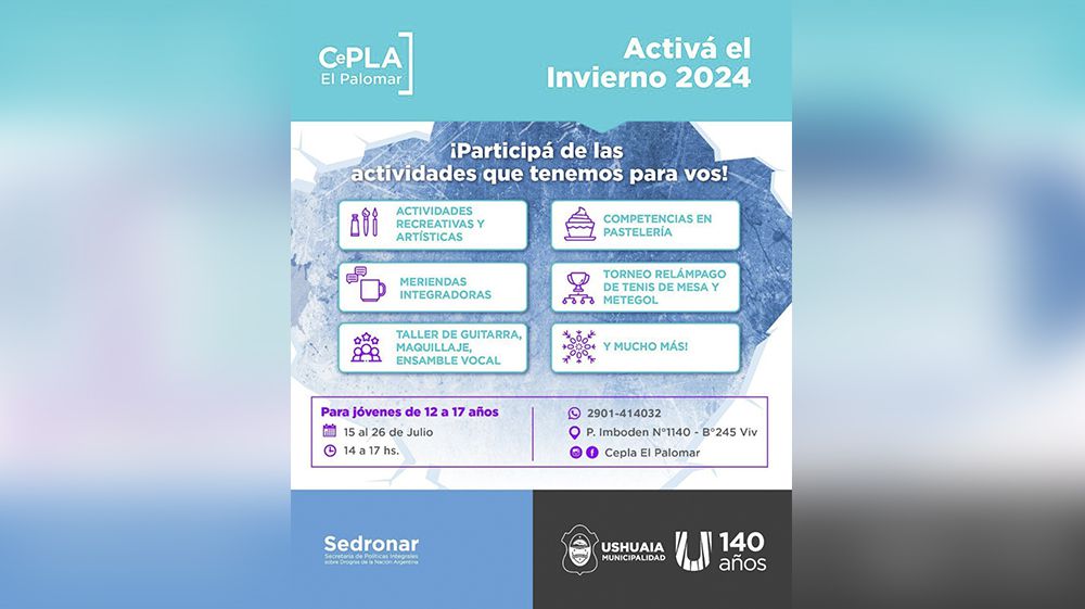 La Municipalidad invita a los jóvenes al programa ‘Activá el Invierno’