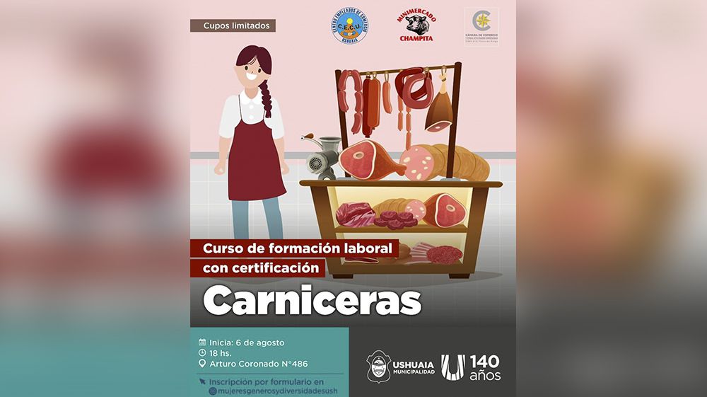 La Municipalidad invita al curso de formación laboral para Carniceras