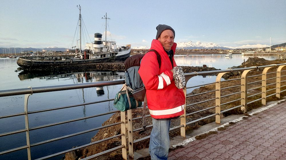 Viajó 24 años por el mundo para llegar a Ushuaia