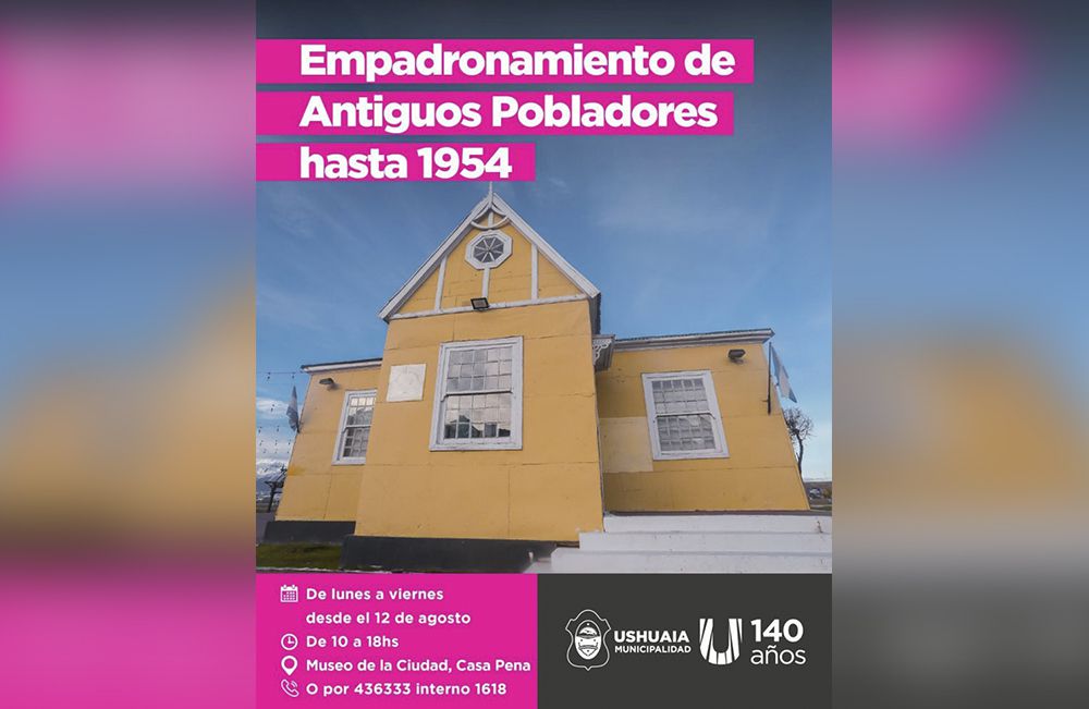 La Municipalidad abre el empadronamiento de Antiguos Pobladores