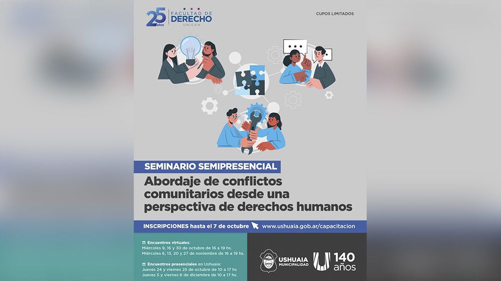 Brindarán una capacitación en Abordaje de Conflictos con perspectiva de DDHH