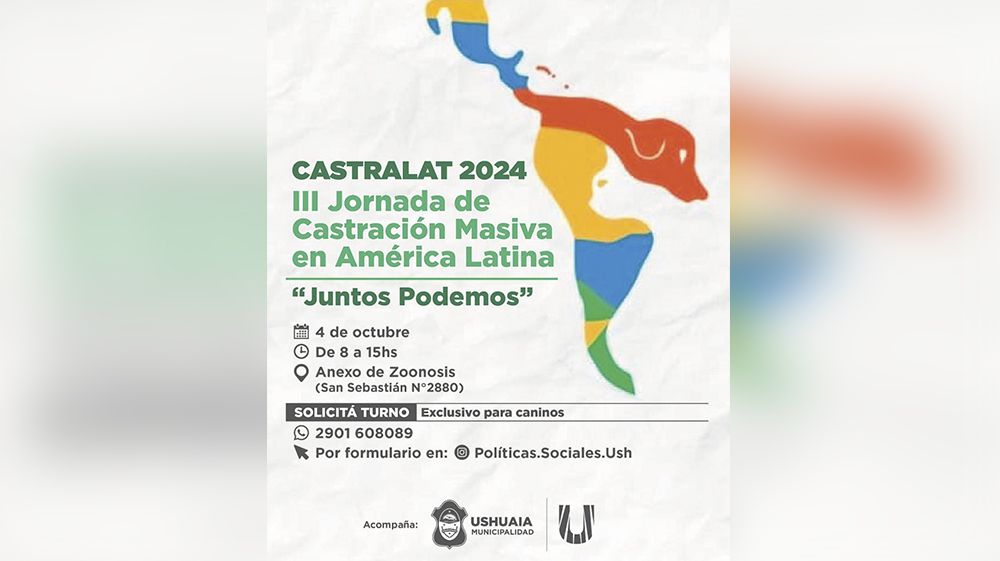 Ushuaia se suma a la ‘Jornada de Castración Masiva en América Latina’