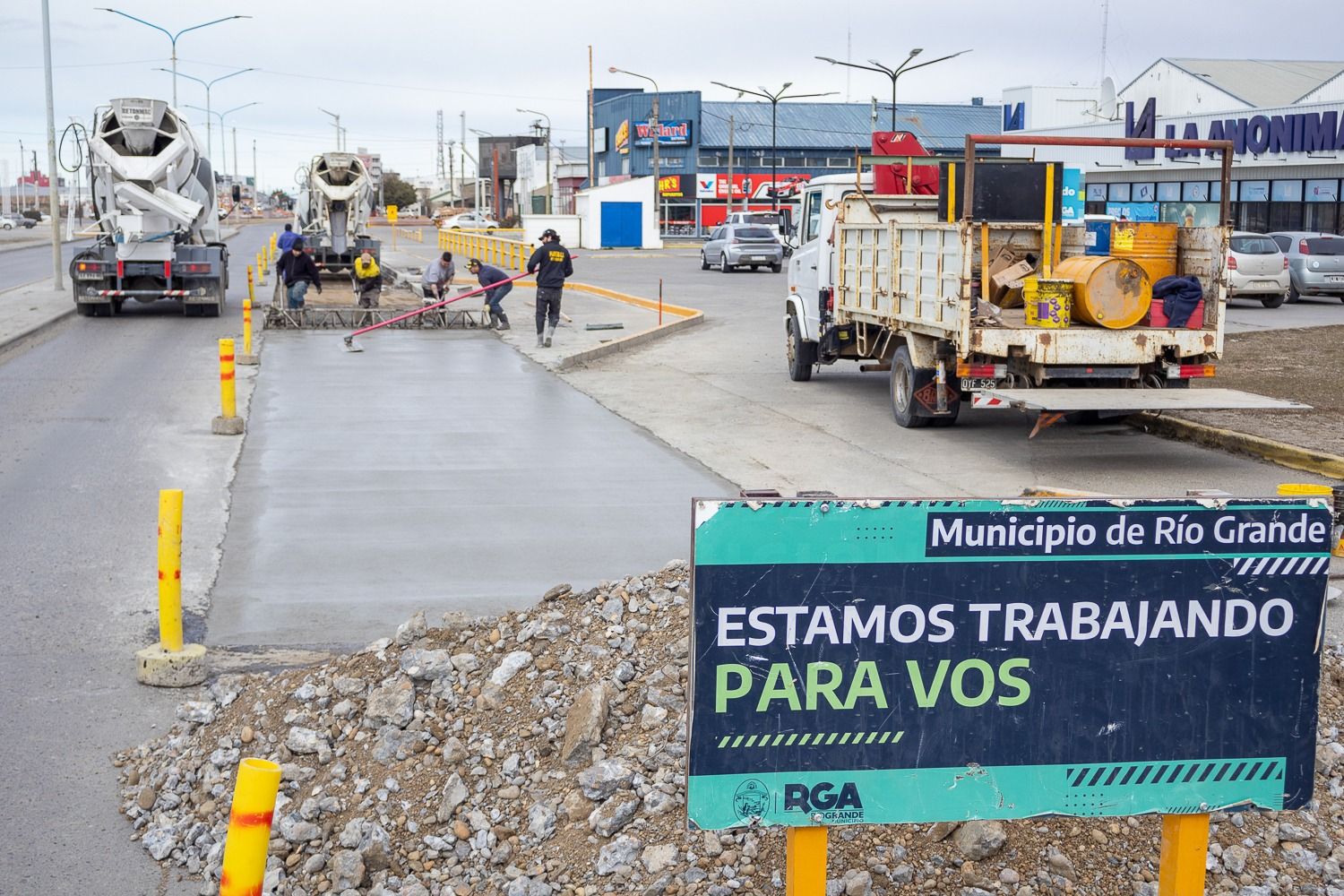 Se reactivan las obras viales en Río Grande