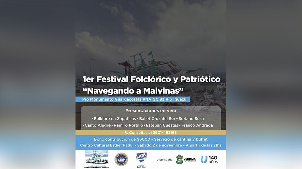 La Municipalidad acompañará el Festival ‘Navegando a Malvinas’