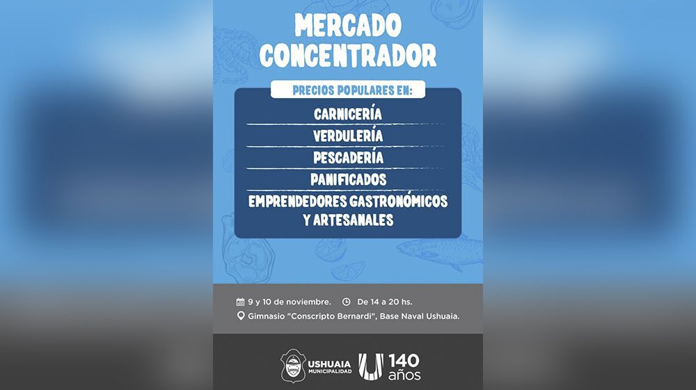 El Mercado Concentrador atenderá en el gimnasio de la Base Naval