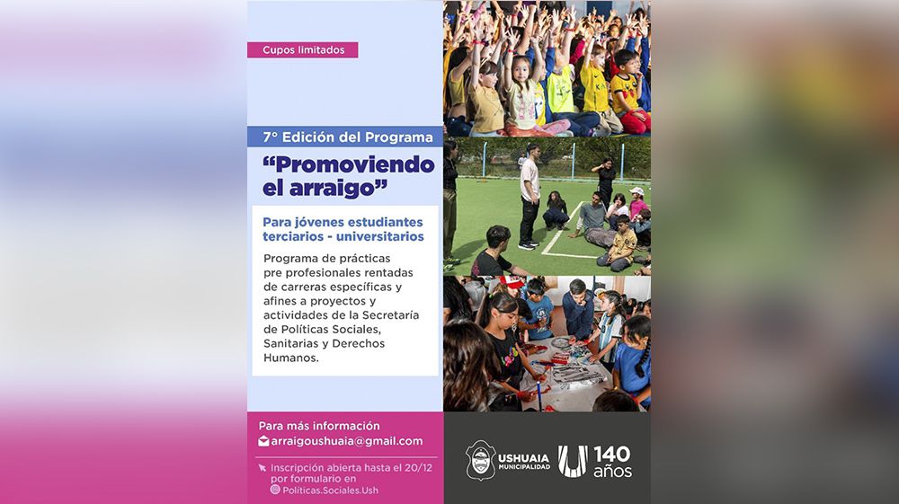 Comenzaron las inscripciones para el programa ‘Promoviendo el Arraigo’
