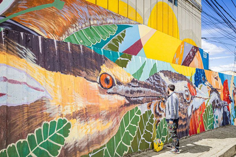 Un nuevo mural embellece las calles de Ushuaia 