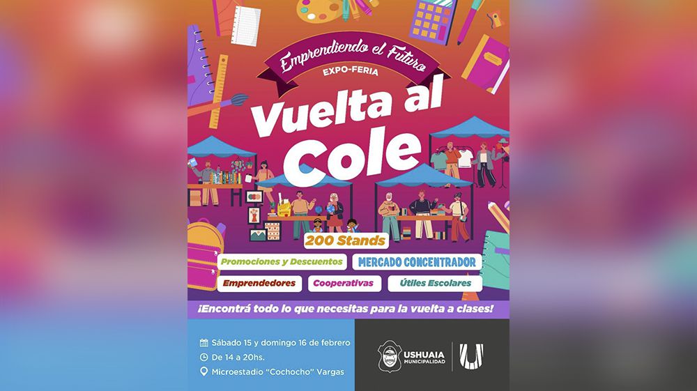 La Municipalidad de Ushuaia invita a la Expo ‘Vuelta al Cole’