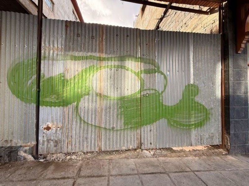 El grafiti que dejó Lanzani en Ushuaia