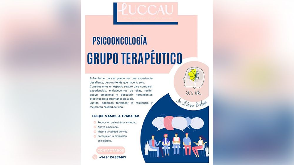 LUCCAU invita a los grupos terapéuticos de Psicooncología