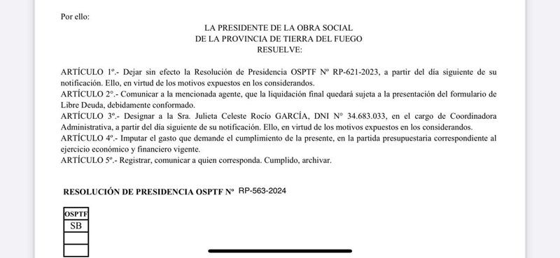 Tomasevich designó a una allegada en puesto clave en 2024