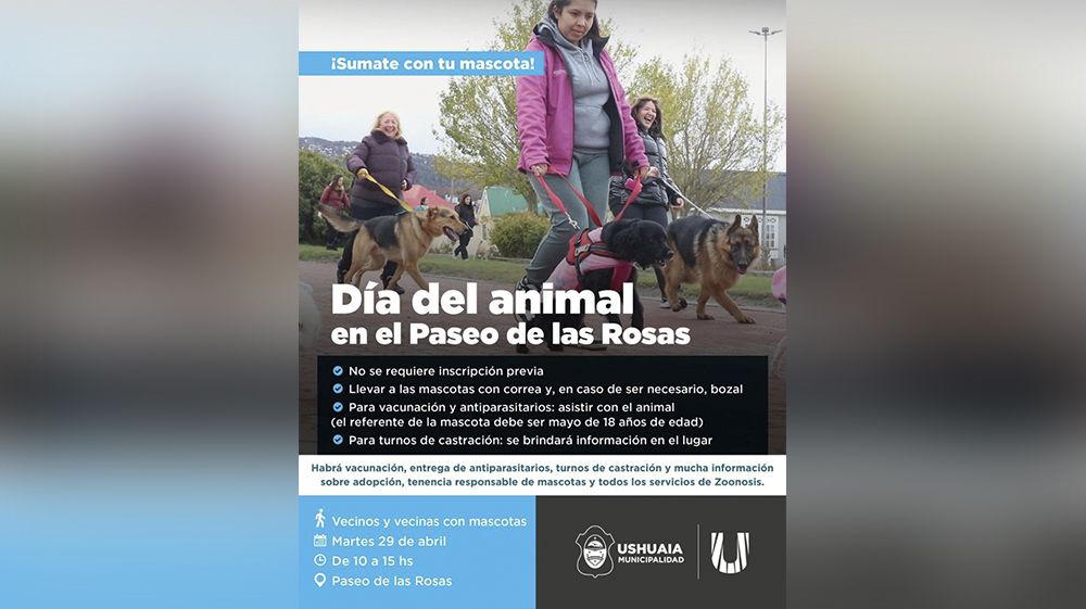 Zoonosis invita a una jornada especial por el Día del Animal