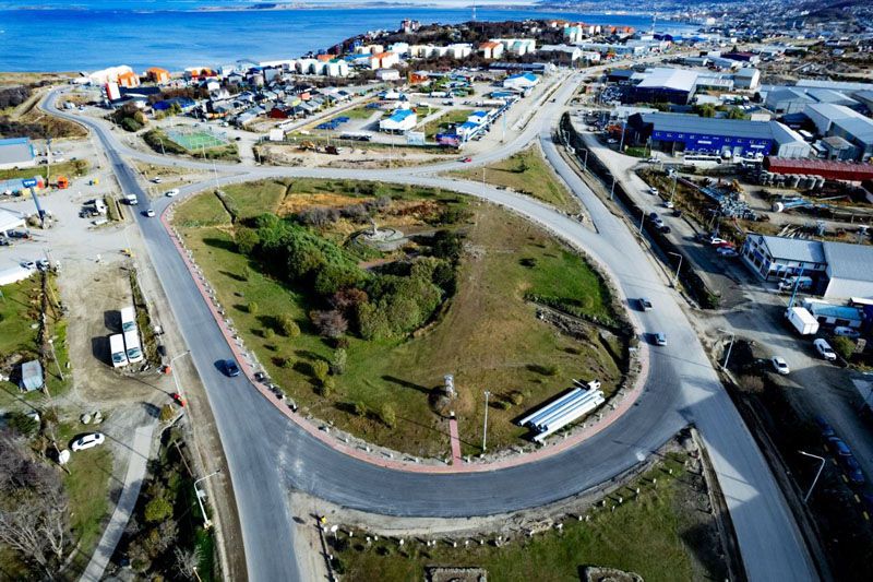 Concluye la primera etapa de la obra en el ingreso a Ushuaia