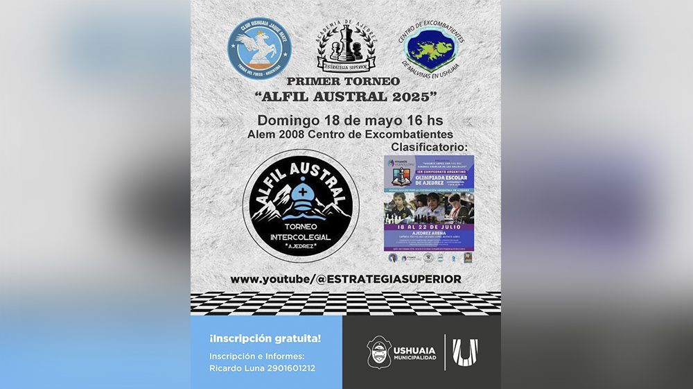 La Municipalidad acompañara el Torneo ‘Alfil Austral’