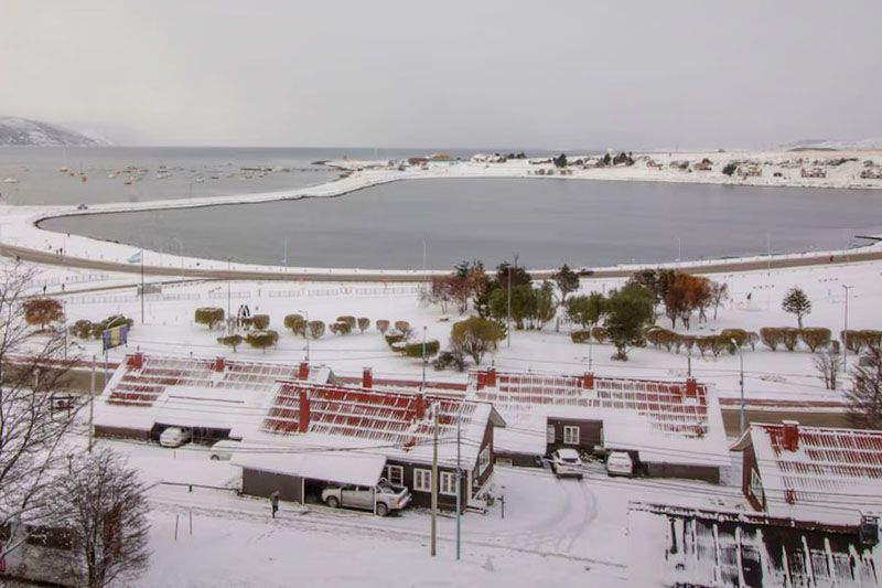 Domingo con nevadas en Ushuaia