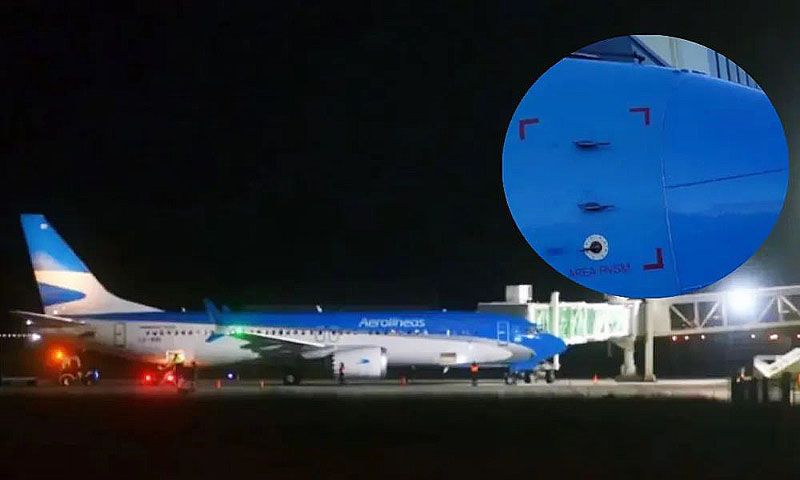 Rayo impactó en un avión de Aerolíneas 