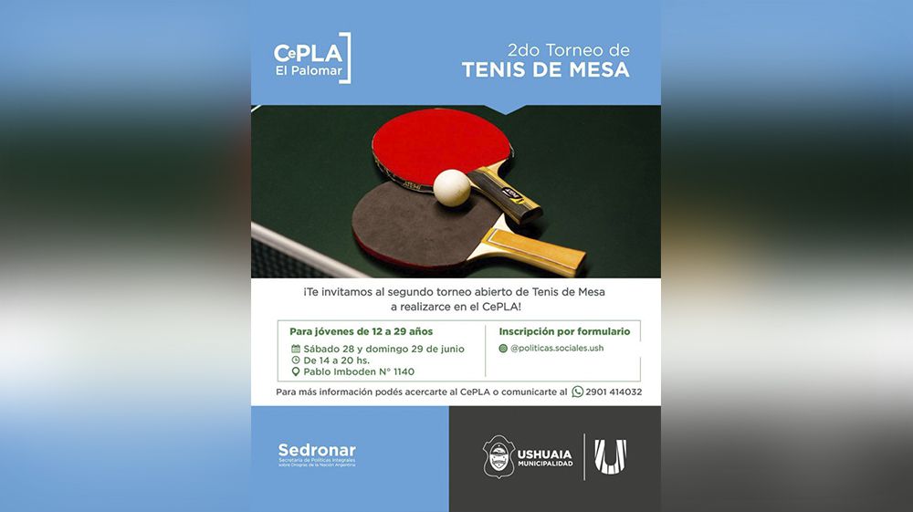 Este fin de semana se realizará el 2º Torneo de Tenis de Mesa 