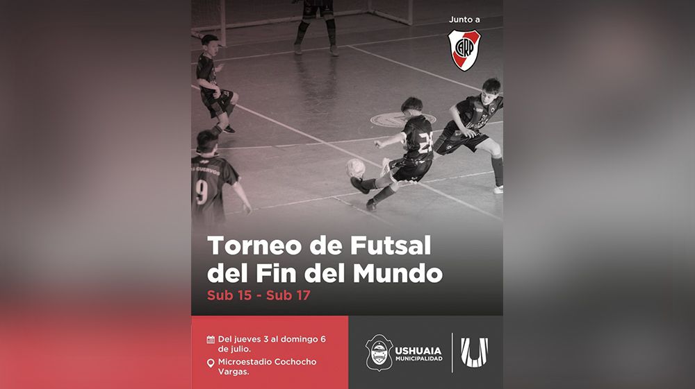 La Municipalidad invita al Torneo de Futsal del Fin del Mundo