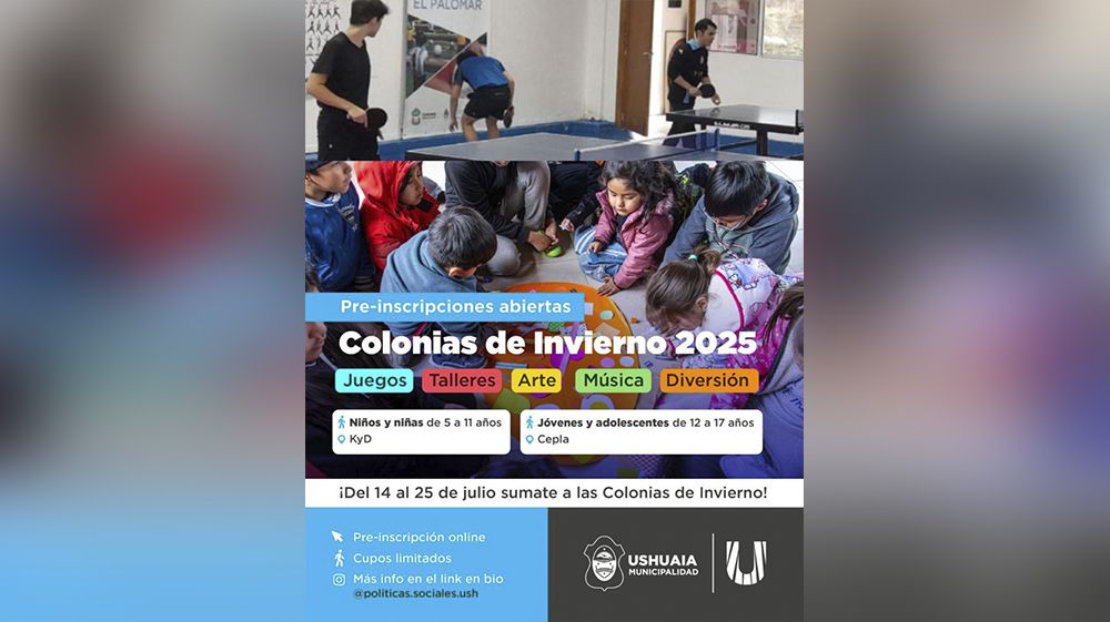 Comenzó la pre-inscripción para las Colonias Municipales de Invierno