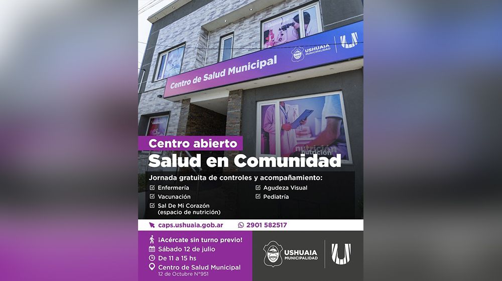 El Centro de Salud Municipal realizará una jornada de controles 