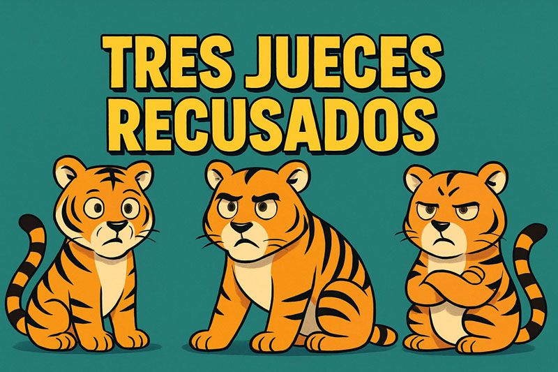 Tres jueces de cinco recusados