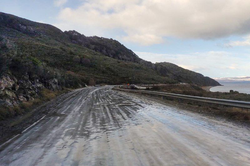 Hielo lavado en Ruta 30 y la J