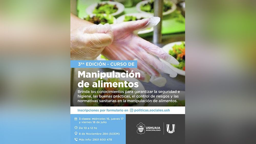 Preinscripciones para un nuevo curso de Manipulación de Alimentos