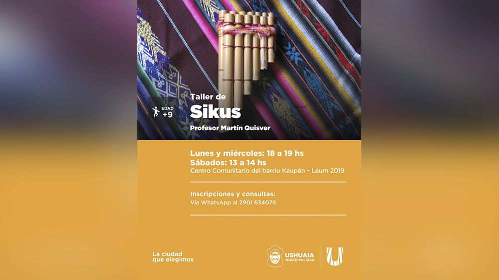 Inscripciones abiertas para el Taller de Sikus en el barrio Kaupén