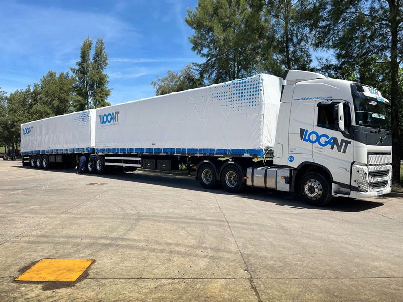 Presentan la nueva flota de camiones bitrenes de Logant