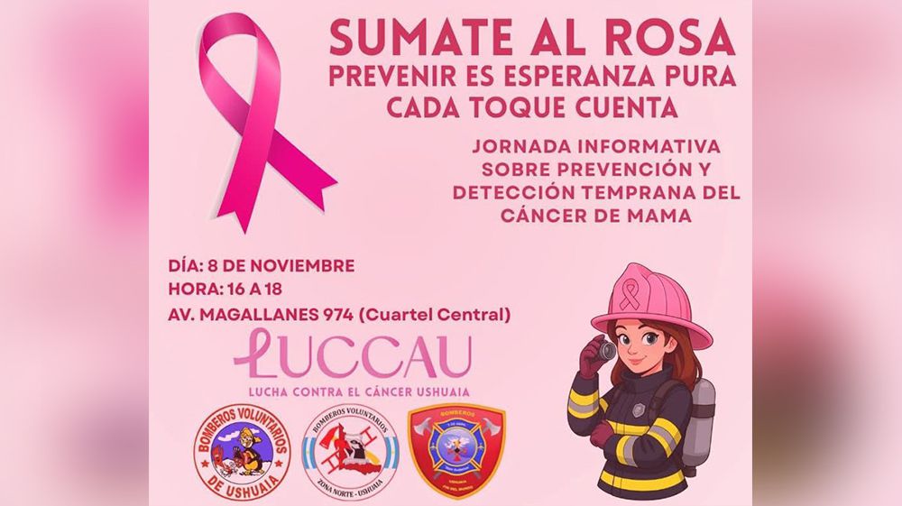 Bomberos de Ushuaia invitan a jornada informativa sobre Cáncer de Mama