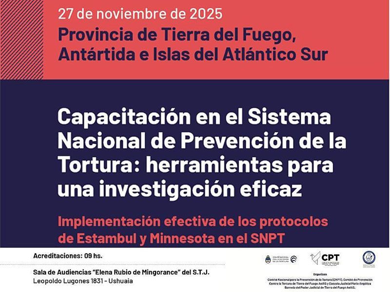 Brindarán formación sobre protocolos contra la tortura