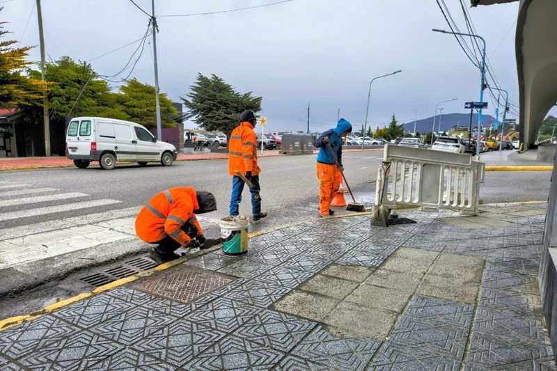 Continúan los trabajos de mantenimiento urbano en Ushuaia
