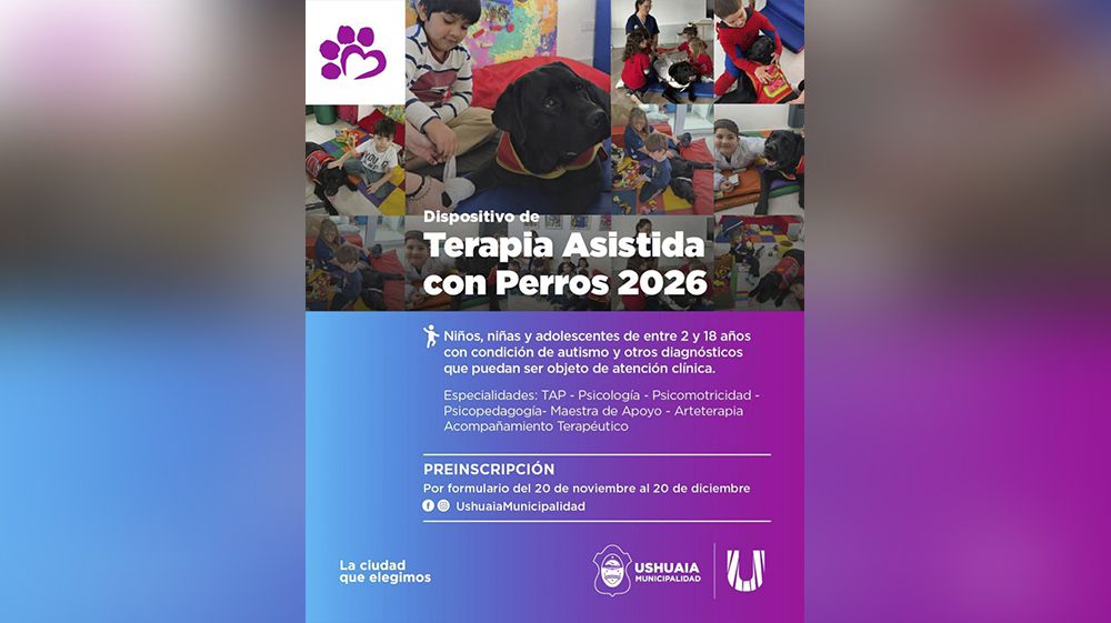 La Municipalidad lanzó la preinscripción para Terapia Asistida con Perros 