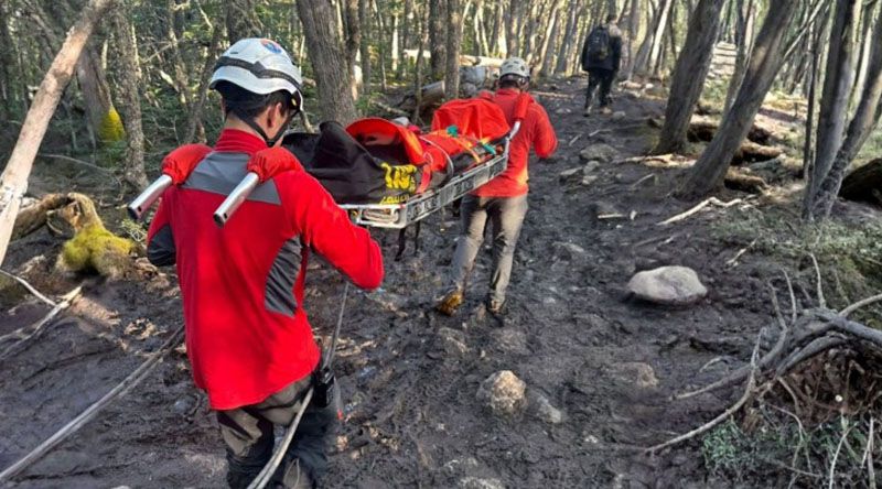Intensa actividad por accidentes en senderos