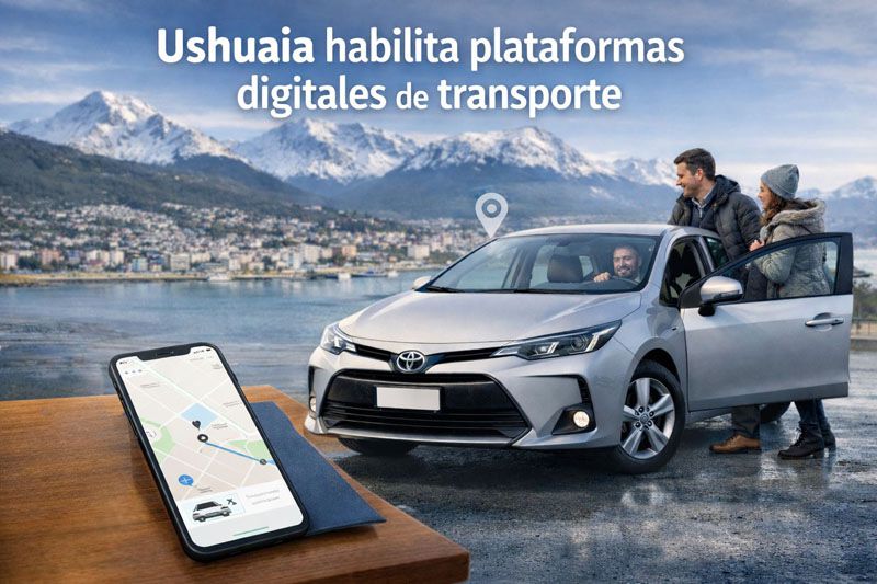 Ushuaia reglamentó el transporte por plataformas digitales