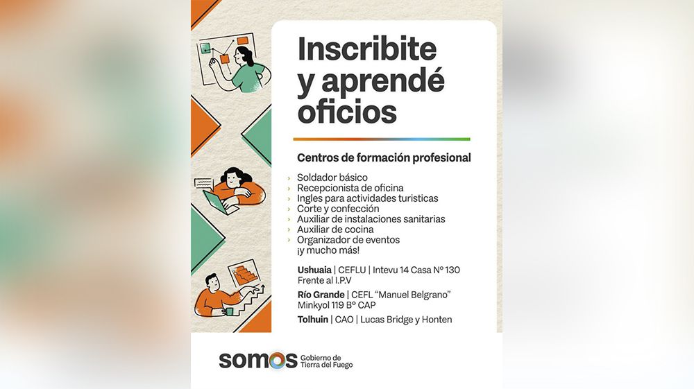 Variada oferta en los Centros de Formación Laboral