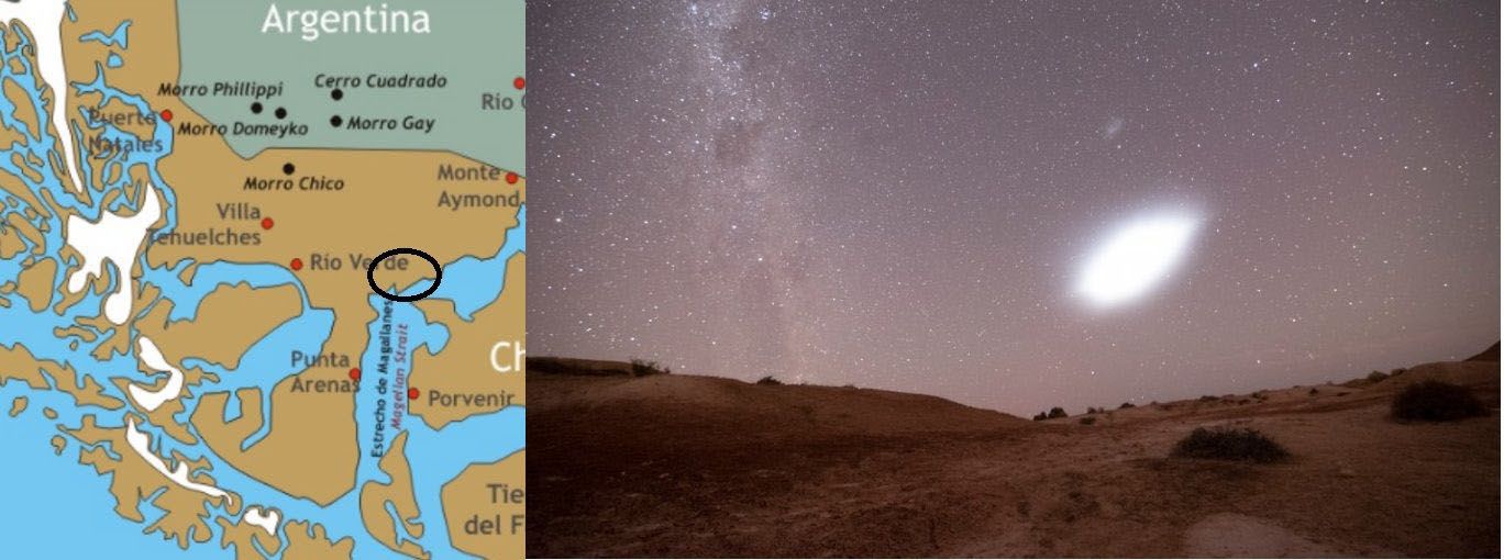 Difunden imagen de un OVNI sobrevolando la zona austral 